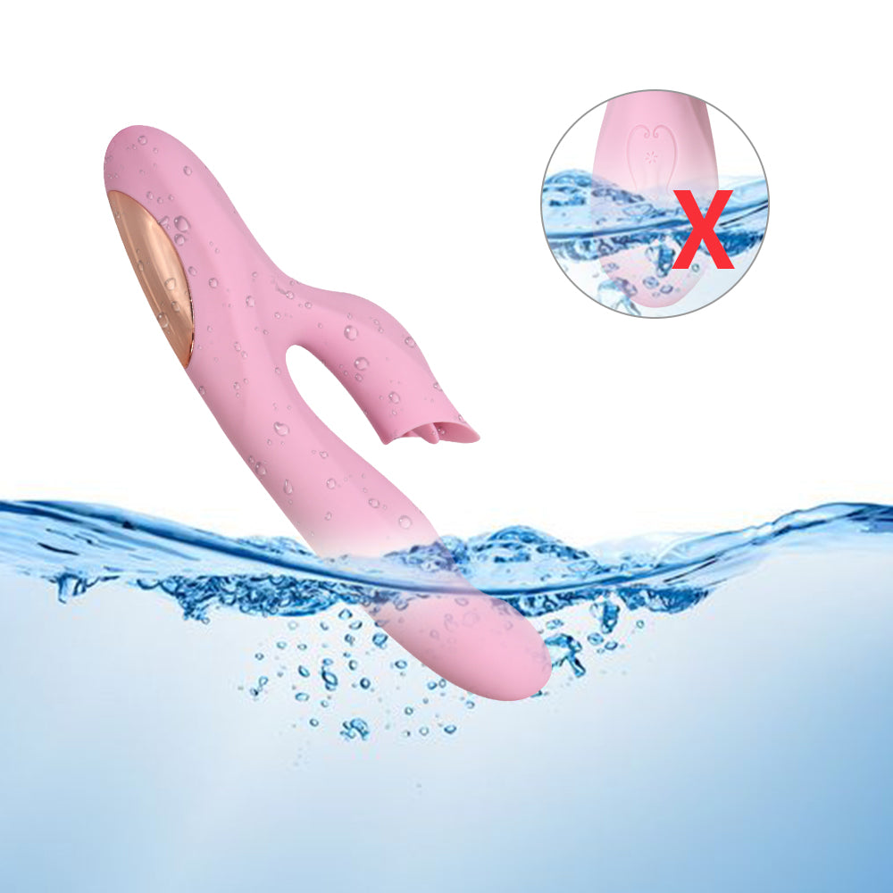  Woman using the Pearl Licking Vibrador for clitoral and G-spot stimulation 