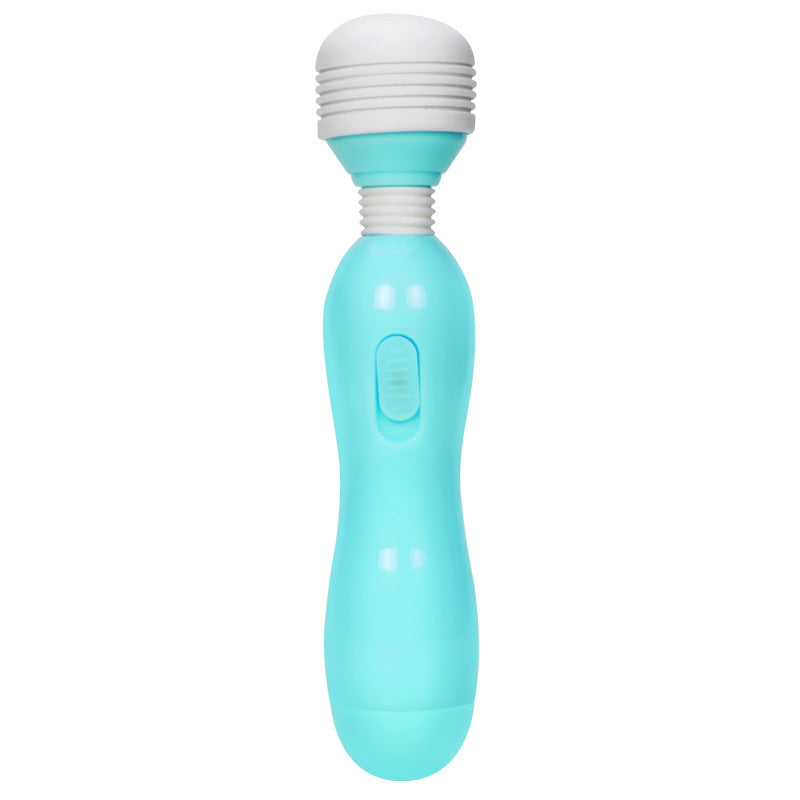 Woman using VIBRADOR WAND ARES in Black for muscle relaxation and tension relief
