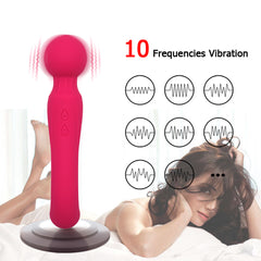  Close-up of the flexible head of the YULA massager wand for targeted muscle relief