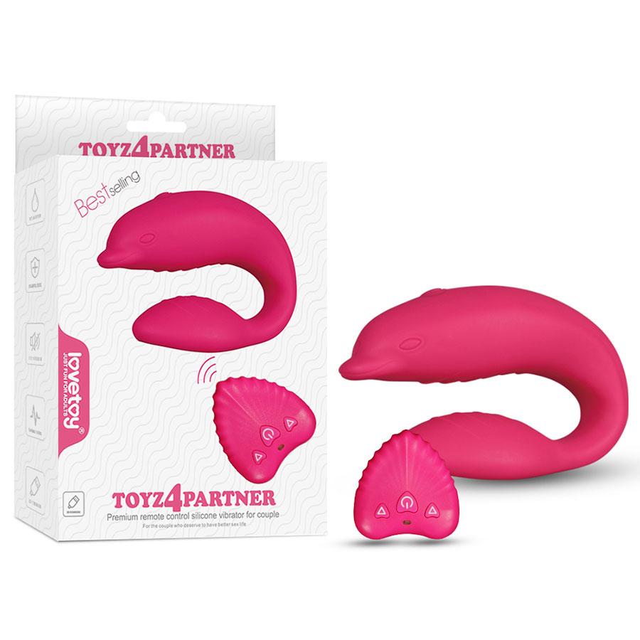 TOYZ 4 PARTNER: A purple silicone vibrator with 10 speed settings and curved design for G-spot stimulation