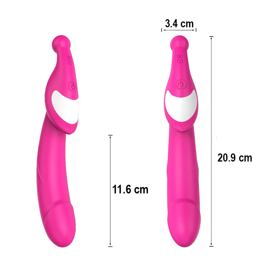  Close-up of the flexible silicone head of the Vibrador Vine Shande