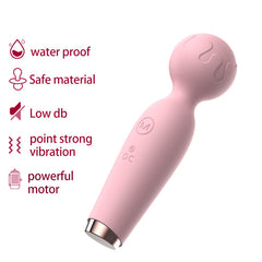  MASAJEADOR WAND AMBAR - Close-up of the rotating massage head targeting specific muscle groups for effective tension release