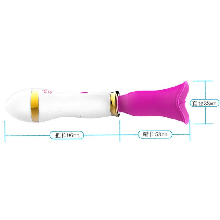 VIBRADOR LICKING PEARL: A pink silicone vibrator with rotating beads and licking motion for ultimate pleasure
