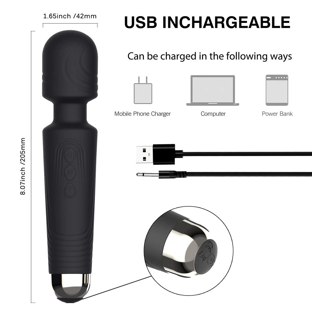 WINYI JULIA MASAJEADOR WAND - A powerful and versatile handheld massager for ultimate relaxation and muscle relief