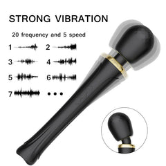 Woman using Winyi Klaus Masajeador massager to relieve muscle tension and improve circulation