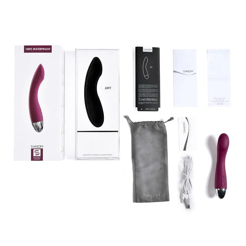 Vibrador Punto G Amy Svakom con diseño ergonómico para máximo placer