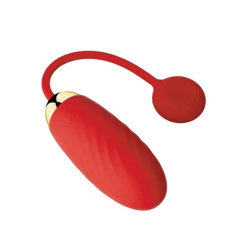 Woman using the bala vibradora interactiva ella svakom for self-care and relaxation