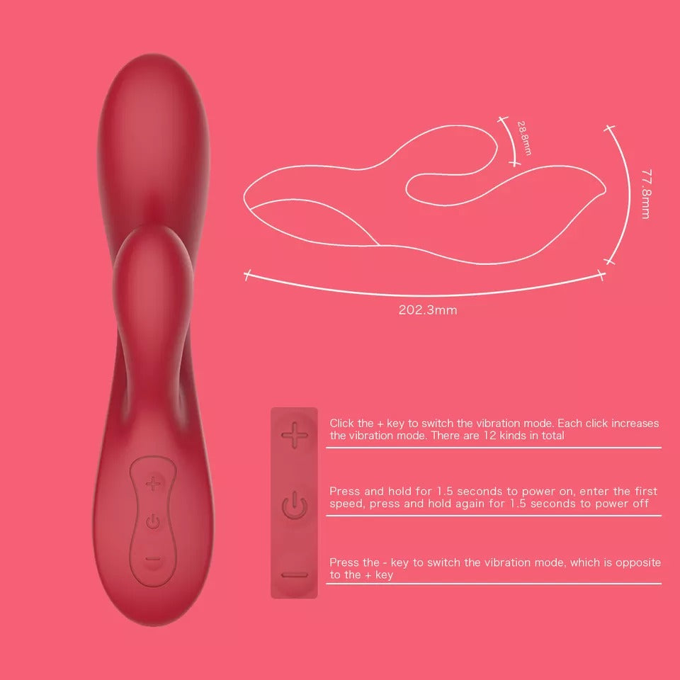Vibrador Triple Estimulación Hi Ladyia con forma curva para alcanzar el punto G con precisión