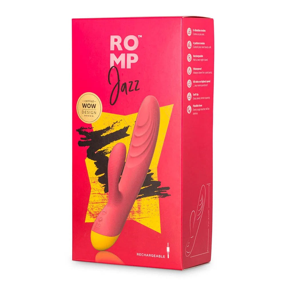 Rechargeable Romp Jazz Vibrador Rabbit for eco-friendly fun