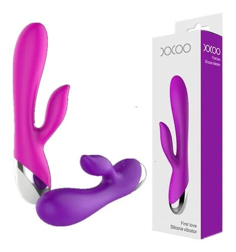 Rechargeable XOXO First Love Vibrator with 10 vibration modes and soft silicone texture