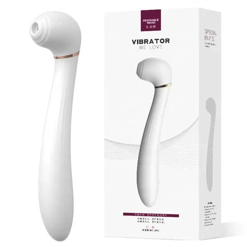 Vibrador succionador Maite with USB charging cable and storage bag