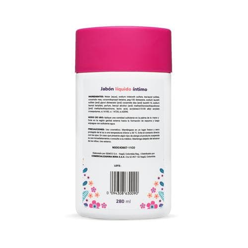 Jabón Intimo Femenino - Uva 280 ml, a gentle and refreshing feminine intimate soap for daily use