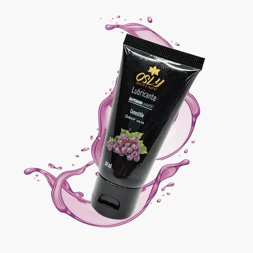 Alt text: 30 ml bottle of Osly grape-flavored lubricant, a high-quality product for enhanced sexual pleasure and intimacy