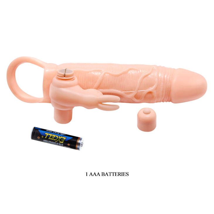 Black silicone vibrating cock ring with 10 functions by Pretty Love