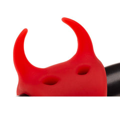 Black silicone Devol cock ring with adjustable size for enhanced sexual performance