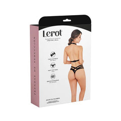 Conjunto de lencería Lerot en encaje rojo con tirantes ajustables