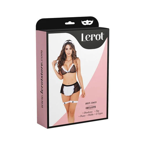 Disfraz Mucama Lerot, a playful and sexy maid costume perfect for costume parties and Halloween
