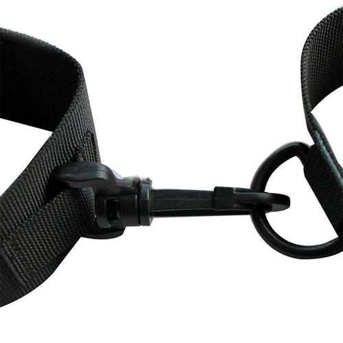  Close-up of the handcuffs and collar with intricate metal detailing
