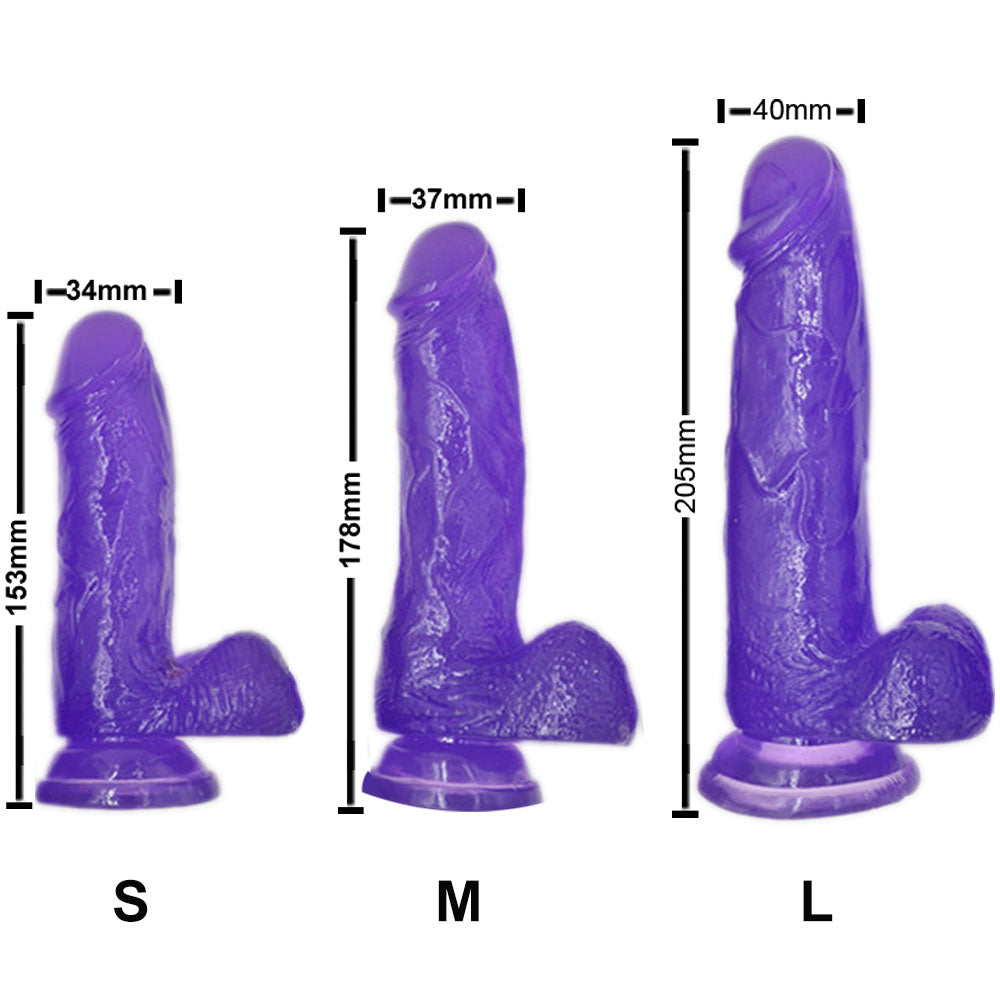 Extra-large dildo with lifelike veins and textured balls for added stimulation
