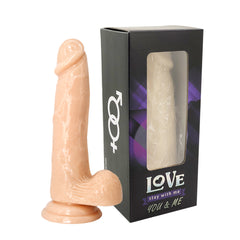 Large realistic dildo with lifelike texture and suction cup base