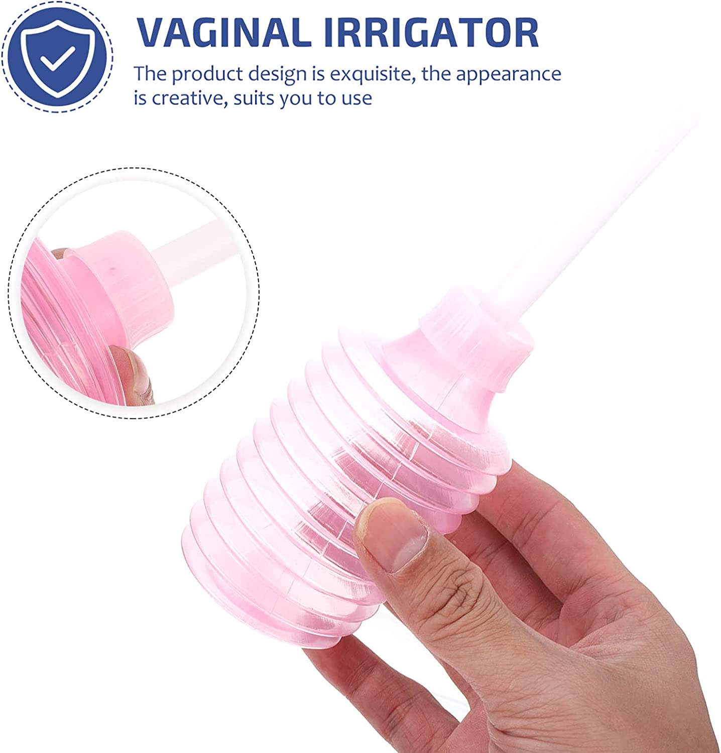 Close-up of the simple anal shower attachment for personal hygiene 