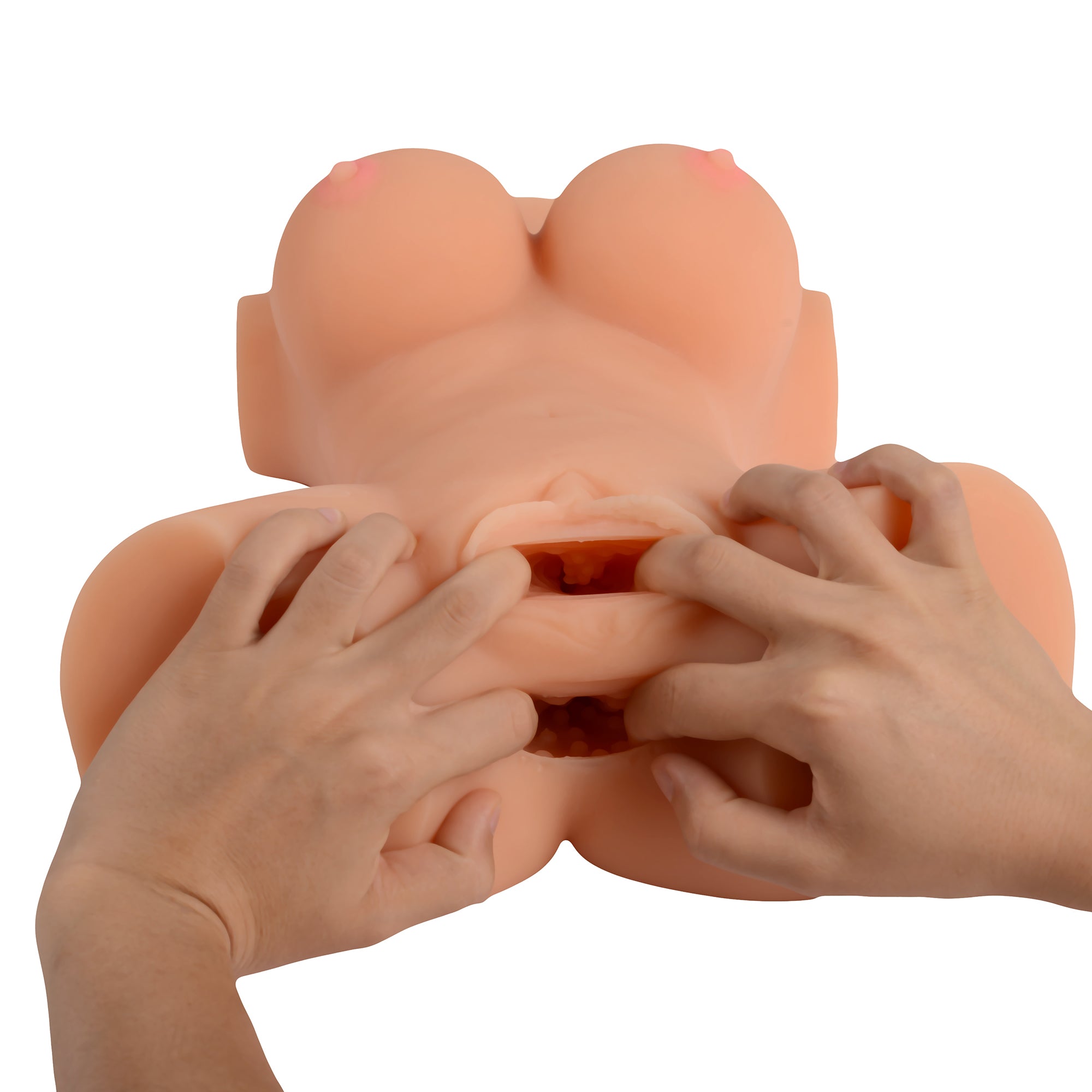  Curvy female mannequin bust with arms and hands on hips pose