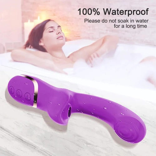 Close-up of the flexible silicone tip of Vibrador Hunter for precise stimulation