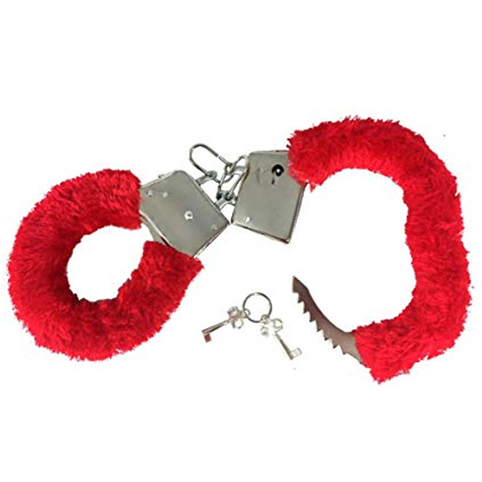 Esposas Metálicas Peluche Sencillas in black color, soft material, and easy to use for role play or costume parties 