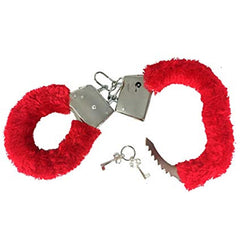 Esposas Metálicas Peluche Sencillas in black color, soft material, and easy to use for role play or costume parties 