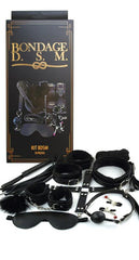 Kit Sado Deluxe Bondage 50 Sombras with handcuffs, blindfold, and feather tickler for sensual and adventurous play